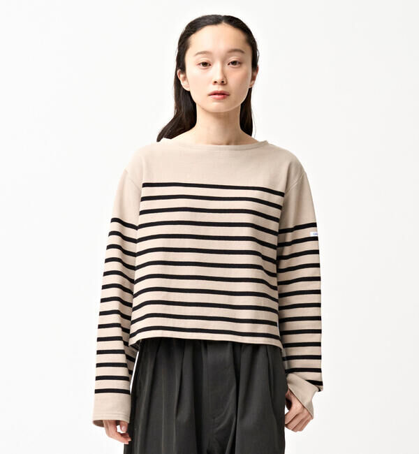 ORCIVAL「ORCIVAL | ラッセル ボートネッククロップドTシャツ WOMEN」|Tシャツ・カットソー|