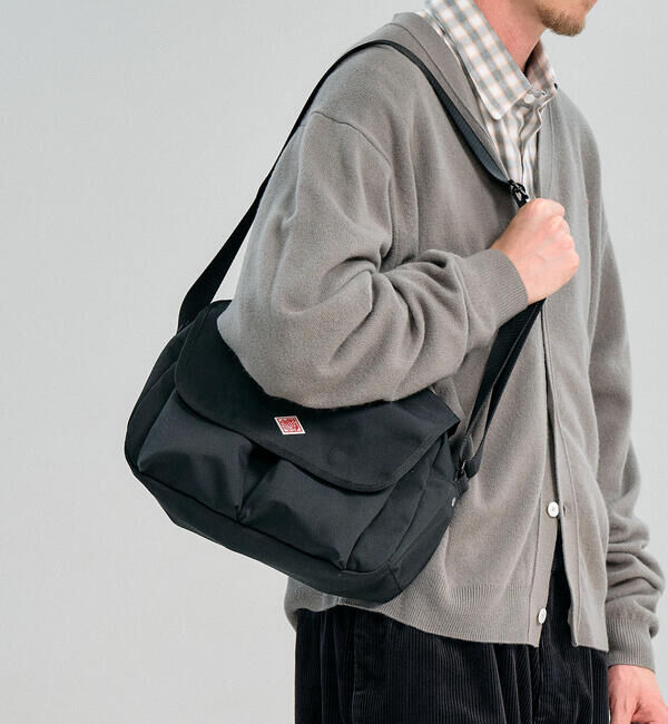 DANTON「DANTON | キャンバス ショルダーバッグ OBERKAMPF UNISEX」|ショルダー・メッセンジャー|BLACK