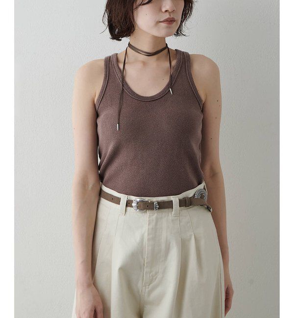  「《1枚で着ても透けにくい》ヴィンテージテレコタンク」|タンクトップ|
