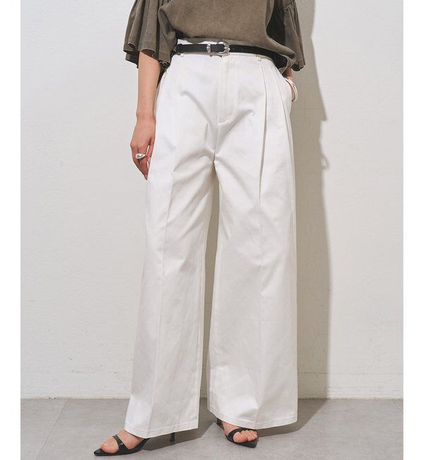  「TWILLタックパンツ」|その他|オフホワイト