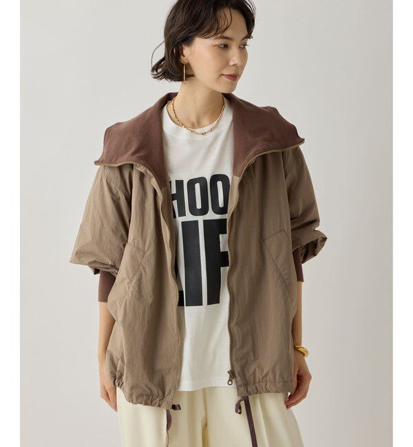  「【KATHARINE HAMNETT】ハイネックジップジャケット」|その他|モカ
