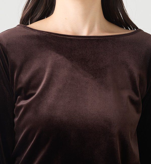  「【Nuel/ヌエル】バック刺繍ベロアカットソー」|Tシャツ・カットソー|