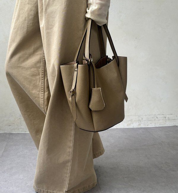  「【WEB限定】シボ合皮変形バケツトート」|トートバッグ|