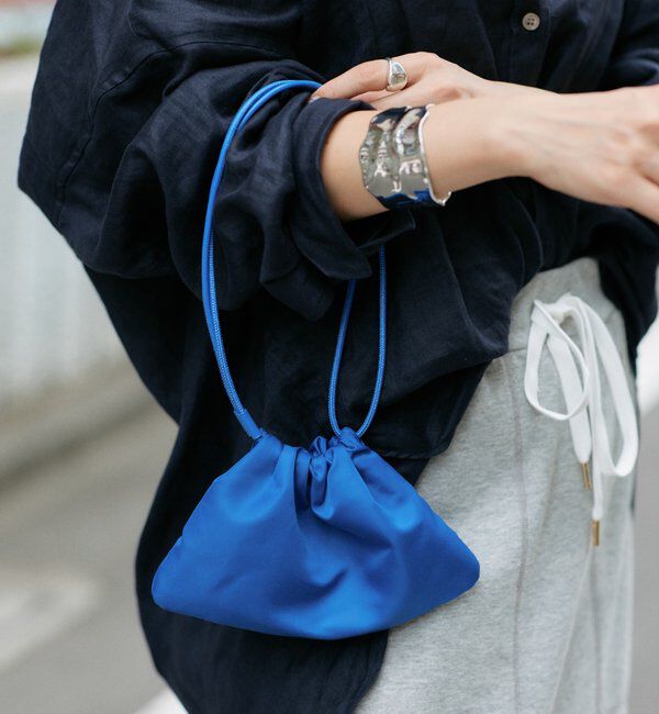  「gather mini bag」|クラッチバッグ|ブルー
