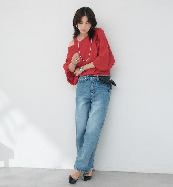  「【A・MONN】【セット着用可】cropped KNIT」|ニット・セーター|