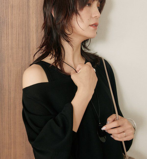  「【A・MONN】【セット着用可】cropped KNIT」|ニット・セーター|