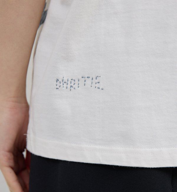  「【Dhritie】リーフ刺繍Tee」|Tシャツ・カットソー|