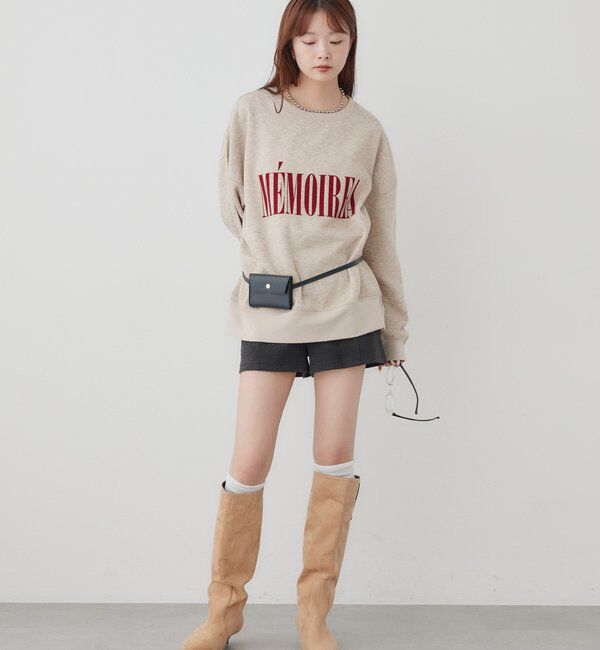  「フロッキーロゴ裏起毛スウェット」|Tシャツ・カットソー|