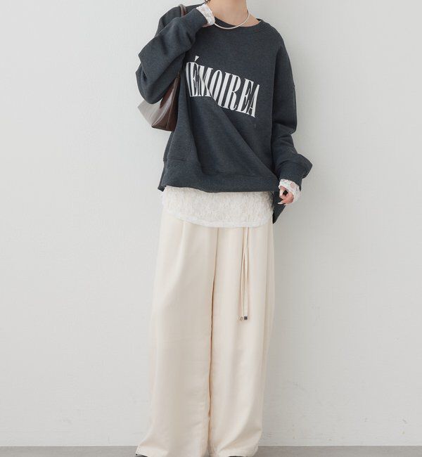  「フロッキーロゴ裏起毛スウェット」|Tシャツ・カットソー|