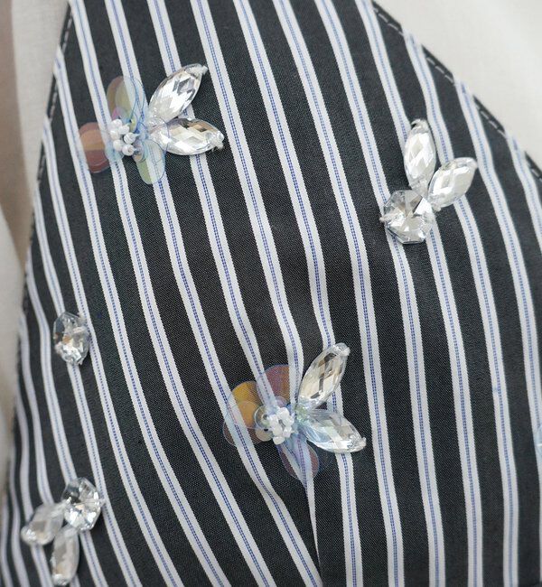  「ストライプビジュービスチェ」|シャツ・ブラウス|