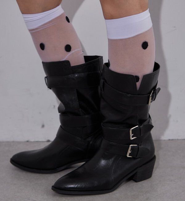  「【26AW LOOK掲載品番】2WAYベルテッドブーツ」|ロングブーツ|