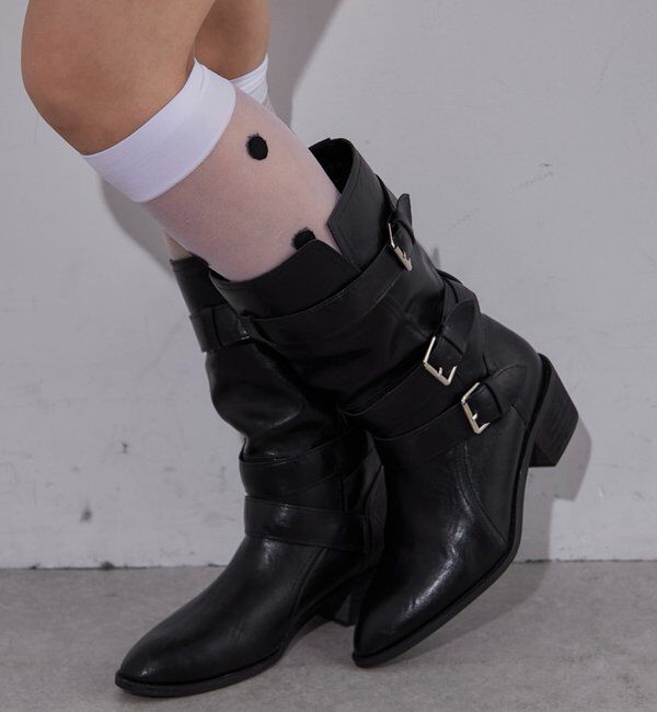  「【26AW LOOK掲載品番】2WAYベルテッドブーツ」|ロングブーツ|