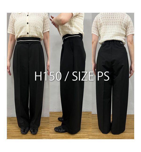  「【脚長効果◎】ワイドベルト1タックパンツ」|チノ|