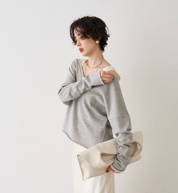 Rouge vif「裏毛Vネックスウェットプルオーバー」|スウェット・ジャージ|
