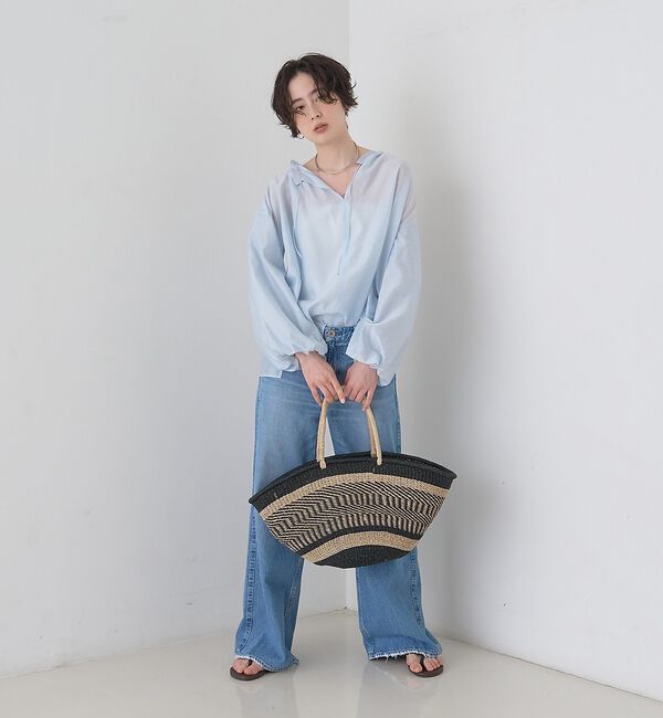 Rouge vif「【The Bagmati/ザ バグマティ】柄カゴバッグ」|かごバッグ|