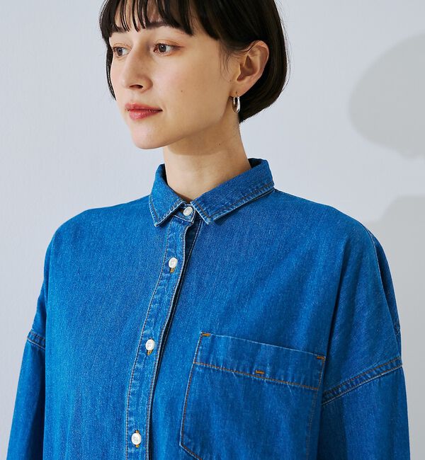 Rouge vif「【定番人気 / 2026AW】デニムオーバーサイズシャツ」|シャツ・ブラウス|