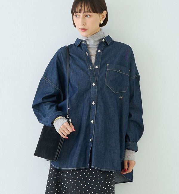 Rouge vif「【定番人気 / 2026AW】デニムオーバーサイズシャツ」|シャツ・ブラウス|