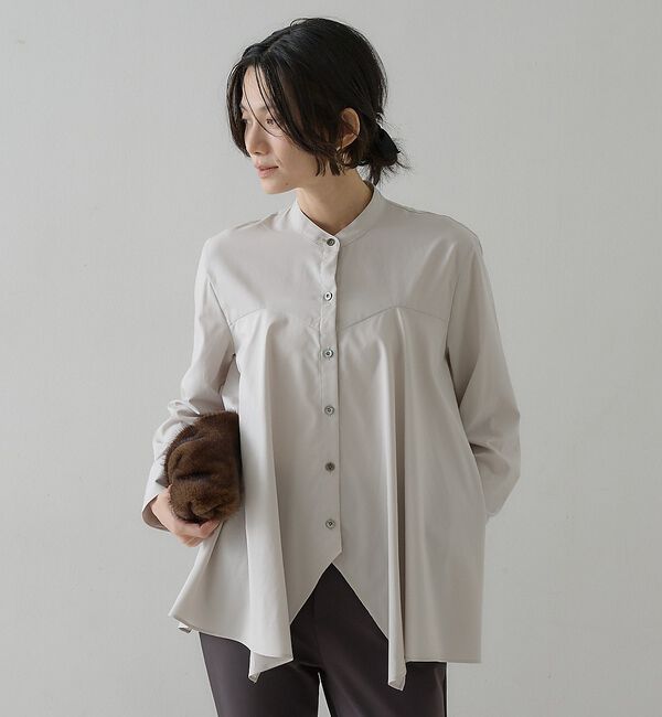 qualite「【2026新色登場】ランダムヘムシャツ【予約】」|シャツ・ブラウス|