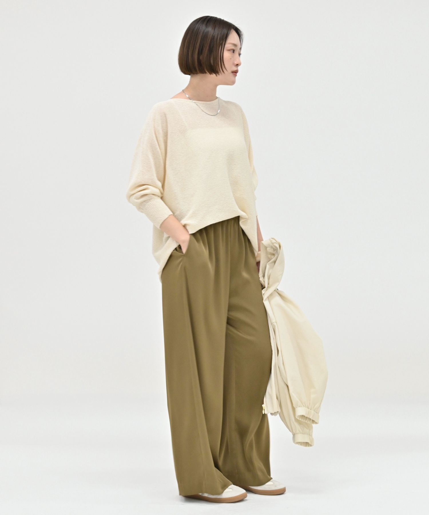qualite「【夏まで快適に着られる】camifineニットプルオーバー」|Tシャツ・カットソー|