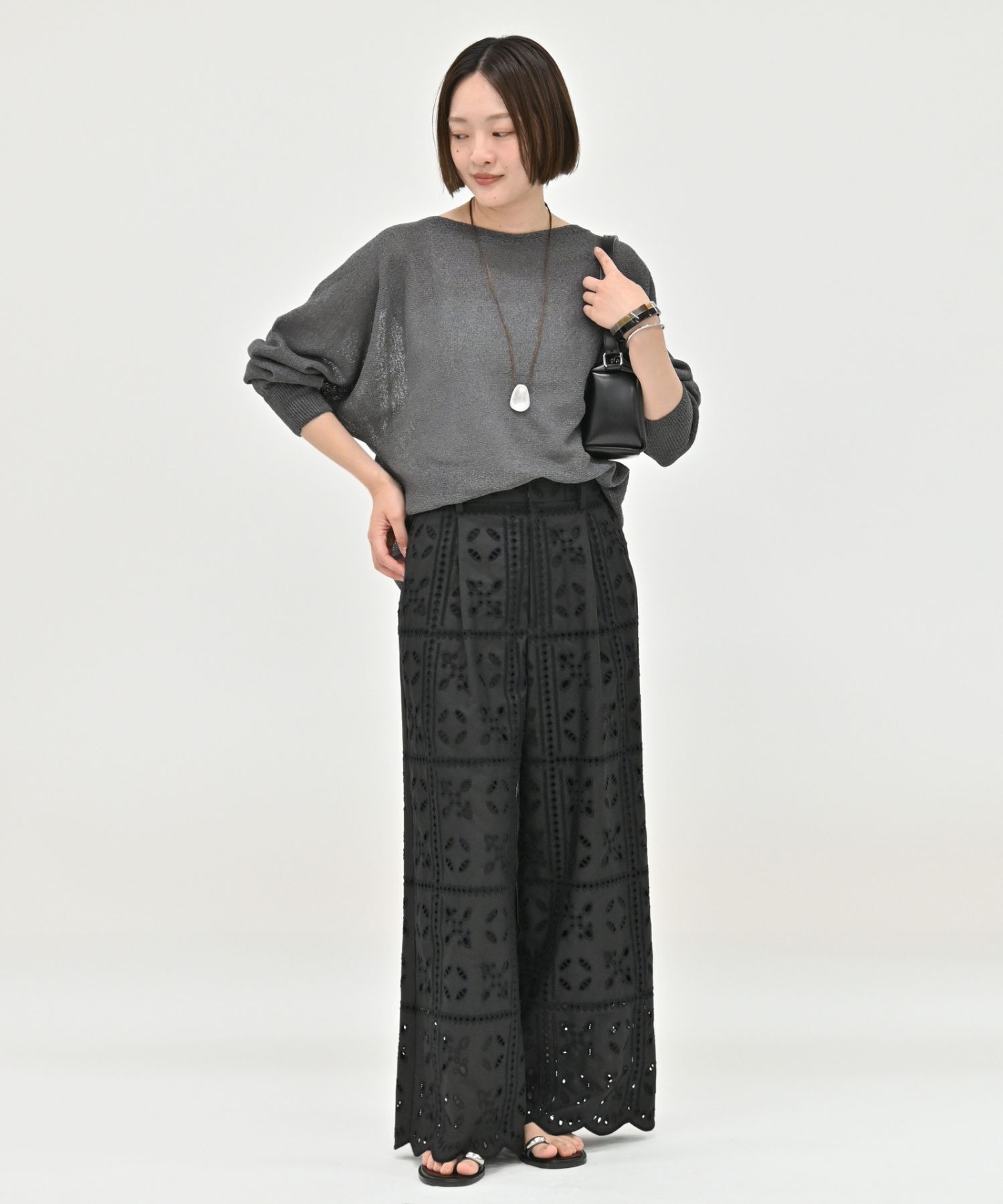 qualite「【夏まで快適に着られる】camifineニットプルオーバー」|Tシャツ・カットソー|