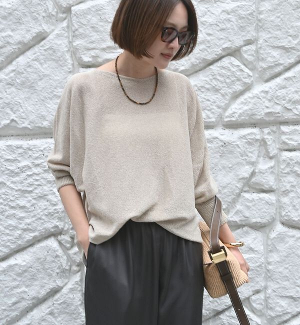 qualite「【夏まで快適に着られる】camifineニットプルオーバー」|Tシャツ・カットソー|