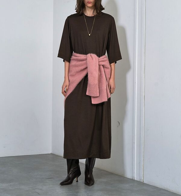 qualite「ウールジャージードレス」|ワンピース|ブラウン