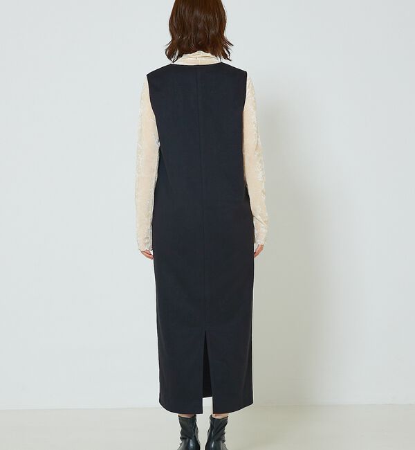 abahouse mavie「【大人のいちまんワンピ】ウォームジャージージレ風ジャンスカ」|ジャンパースカート|
