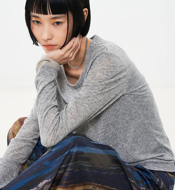 NOMINE「ダブルスリーブ シアー ロンT」|Tシャツ・カットソー|