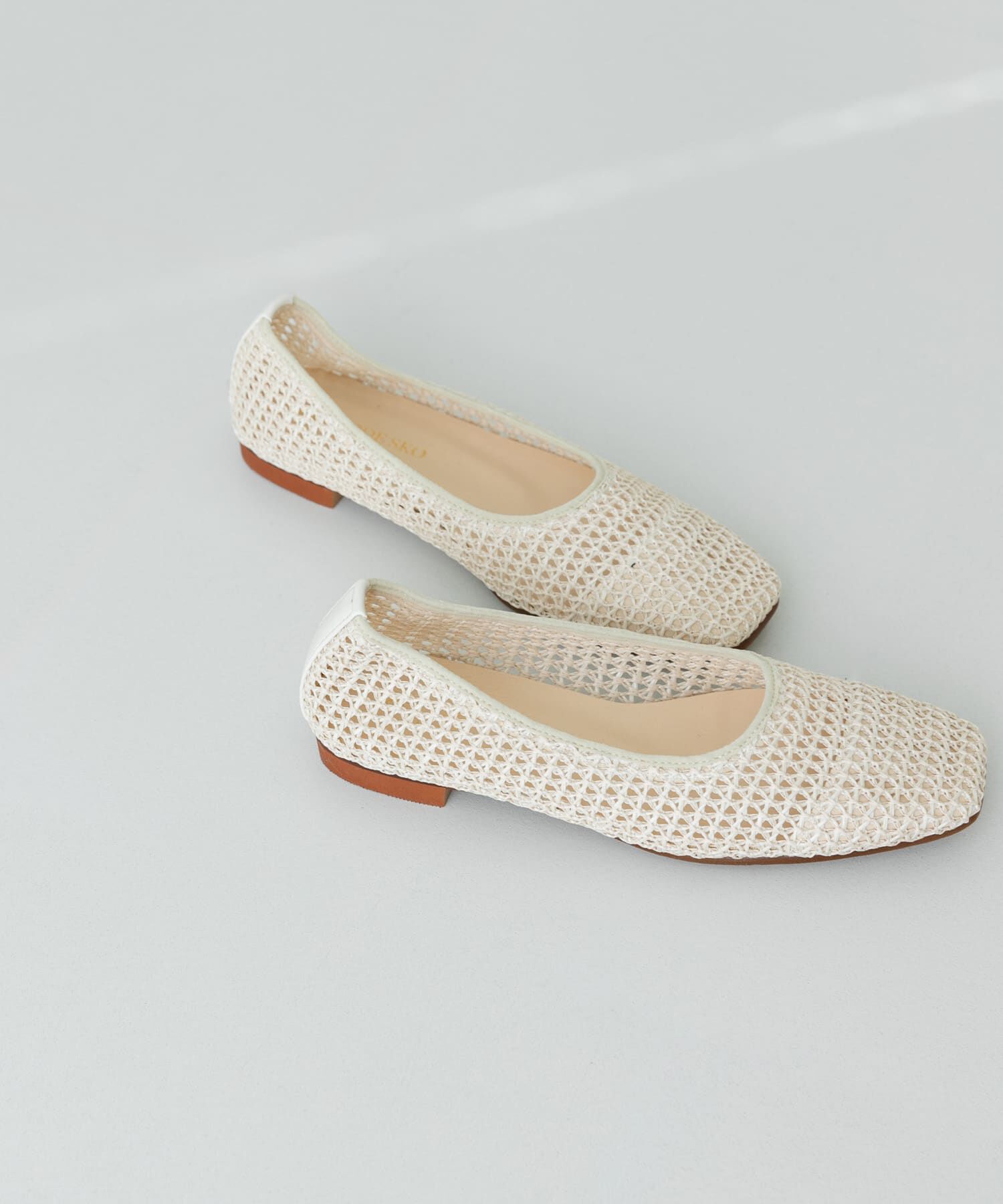 RODE SKO「『MADE IN JAPAN』 スクエアメッシュフラットシューズ」|バレエシューズ|