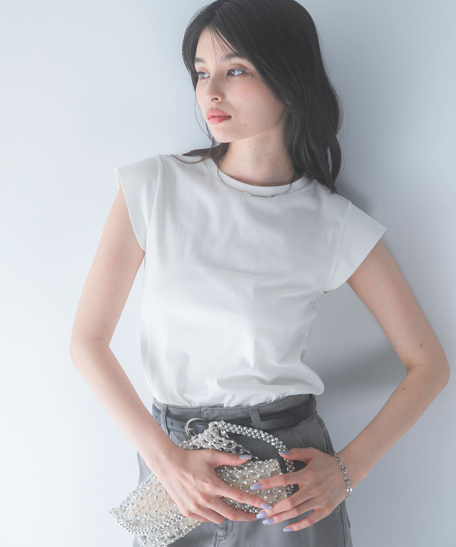 URBAN RESEARCH ROSSO「クールタッチスーピマコットンフレンチTシャツ」|Tシャツ・カットソー|