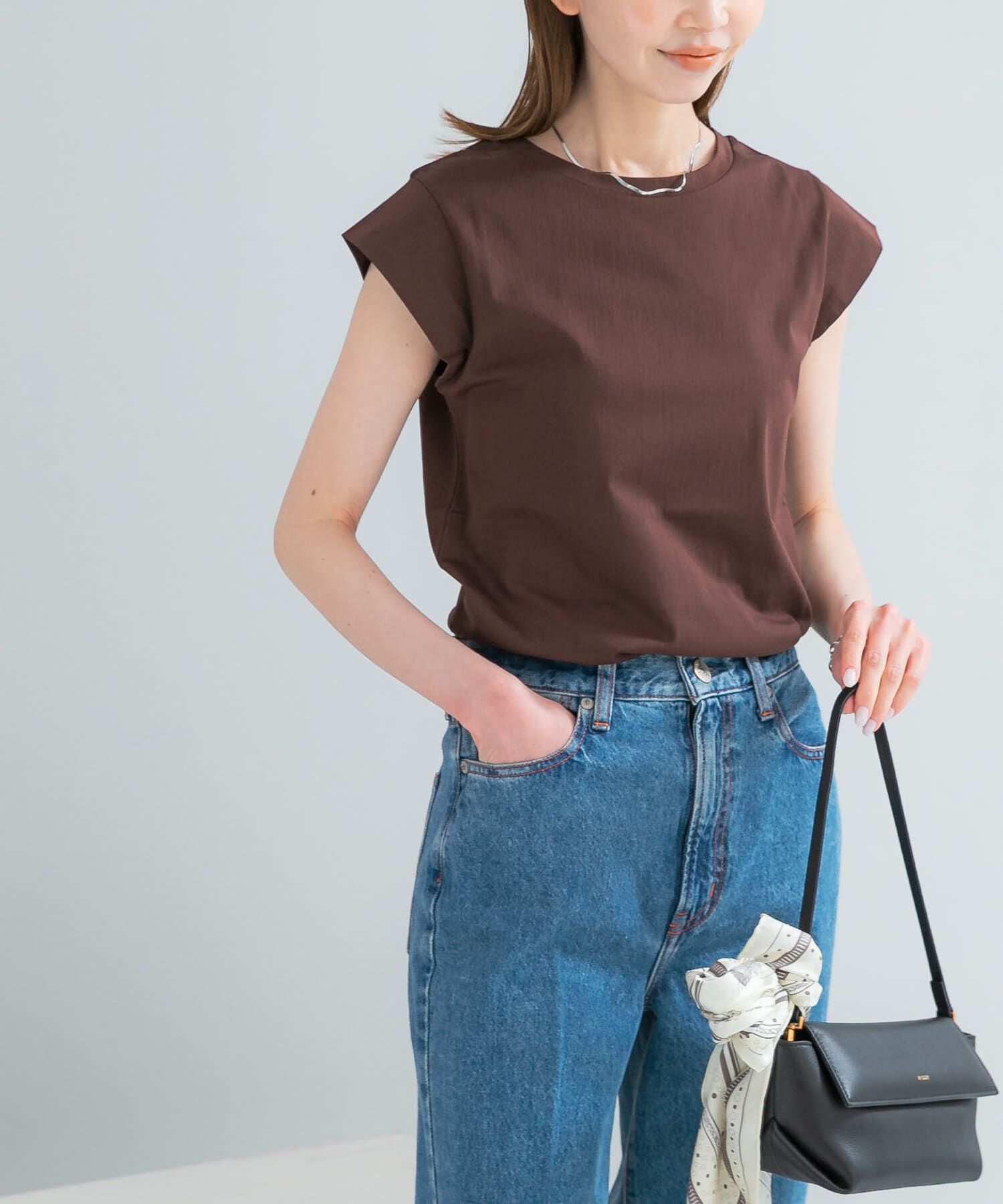 URBAN RESEARCH ROSSO「クールタッチスーピマコットンフレンチTシャツ」|Tシャツ・カットソー|