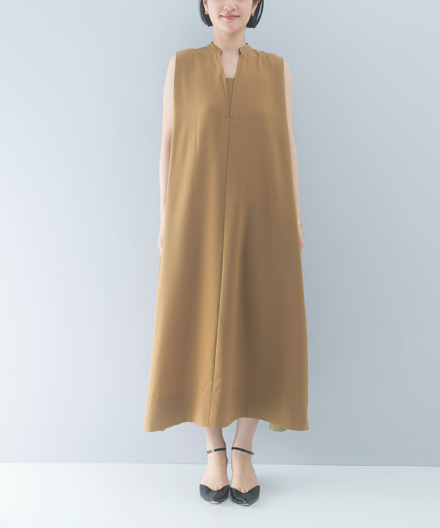 URBAN RESEARCH ROSSO「クールタッチ 吸水速乾キーネックフレアワンピース」|ワンピース|