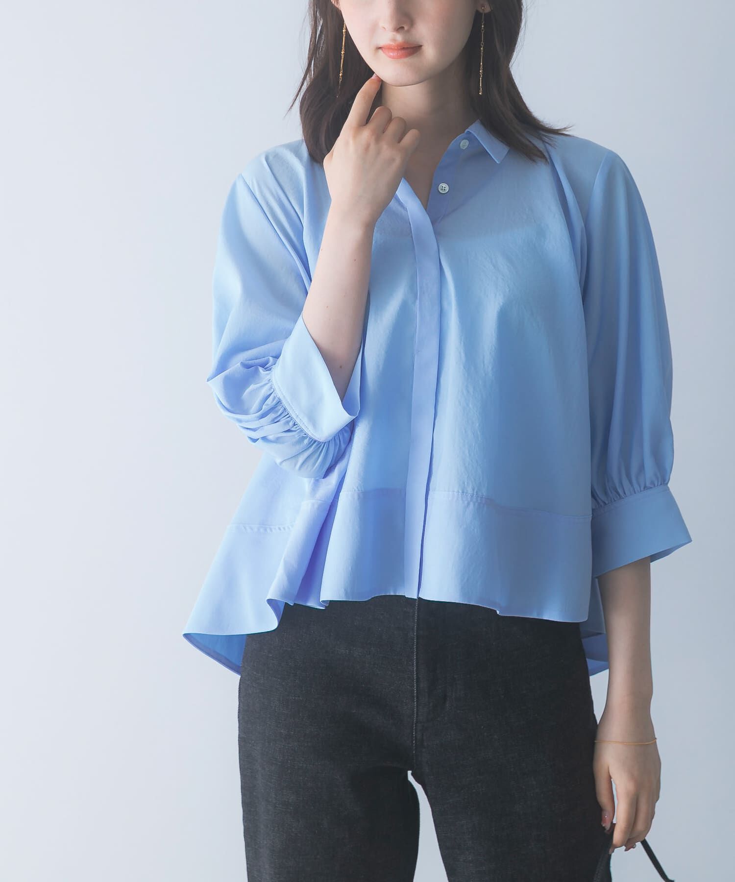 URBAN RESEARCH ROSSO「ウォッシャブルブライトローンシャツブラウス」|シャツ・ブラウス|