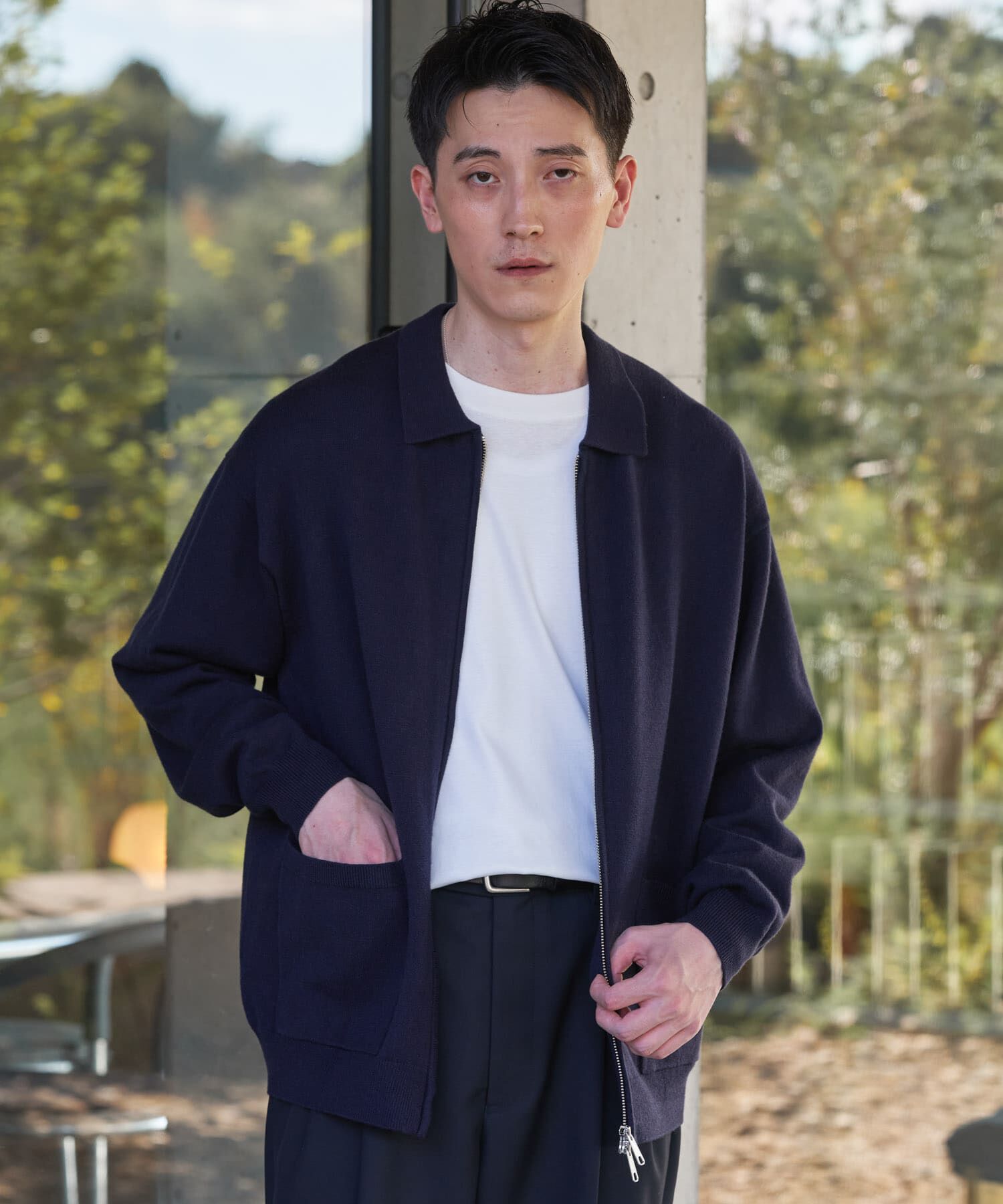 URBAN RESEARCH DOORS「『UR TECH』200日ジップジャケット」|ニット・セーター|