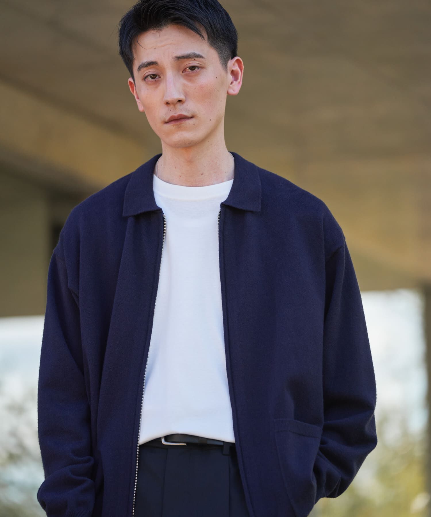 URBAN RESEARCH DOORS「『UR TECH』200日ジップジャケット」|ニット・セーター|