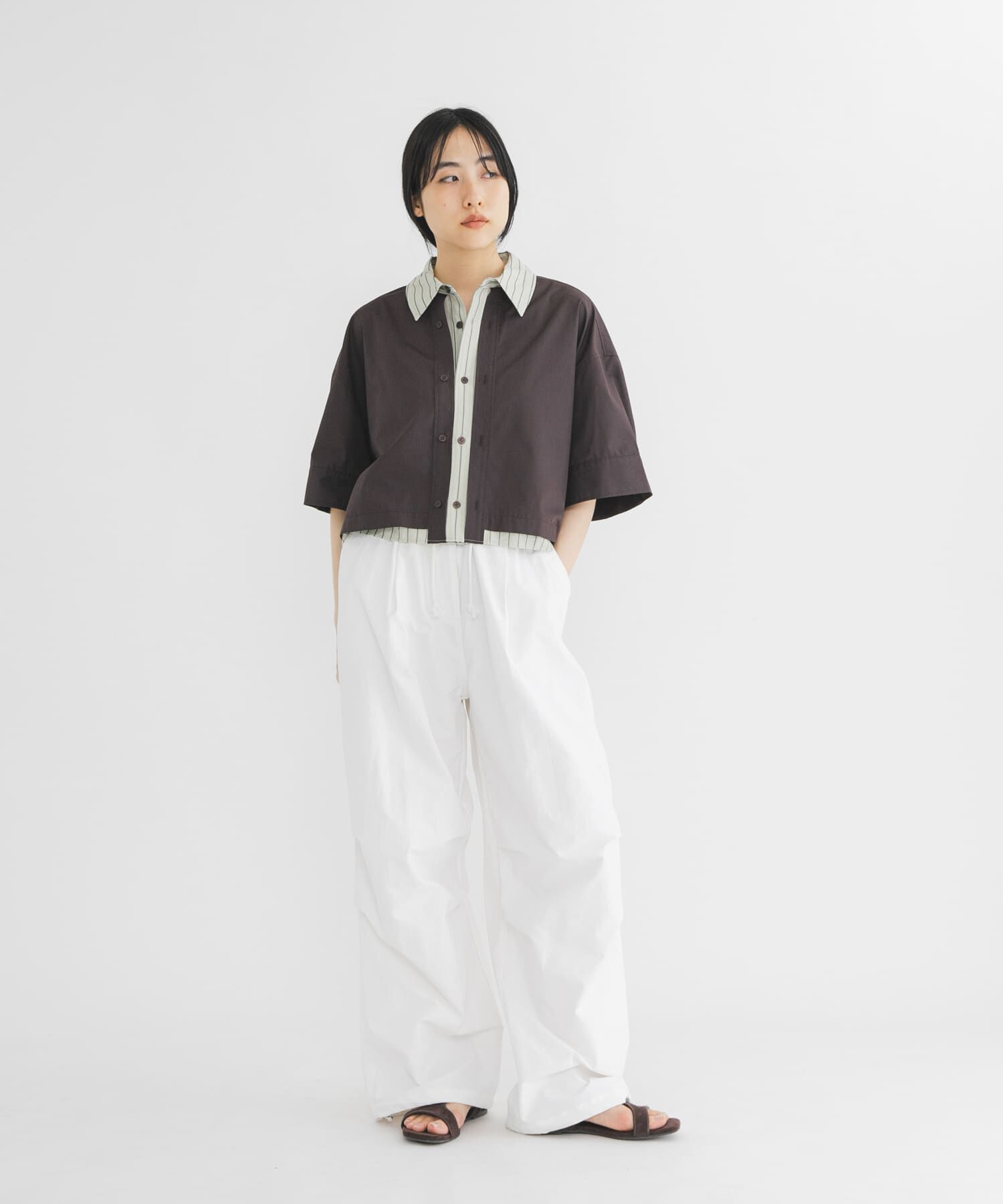  「カットデザインパイルサンダル」|サンダル|