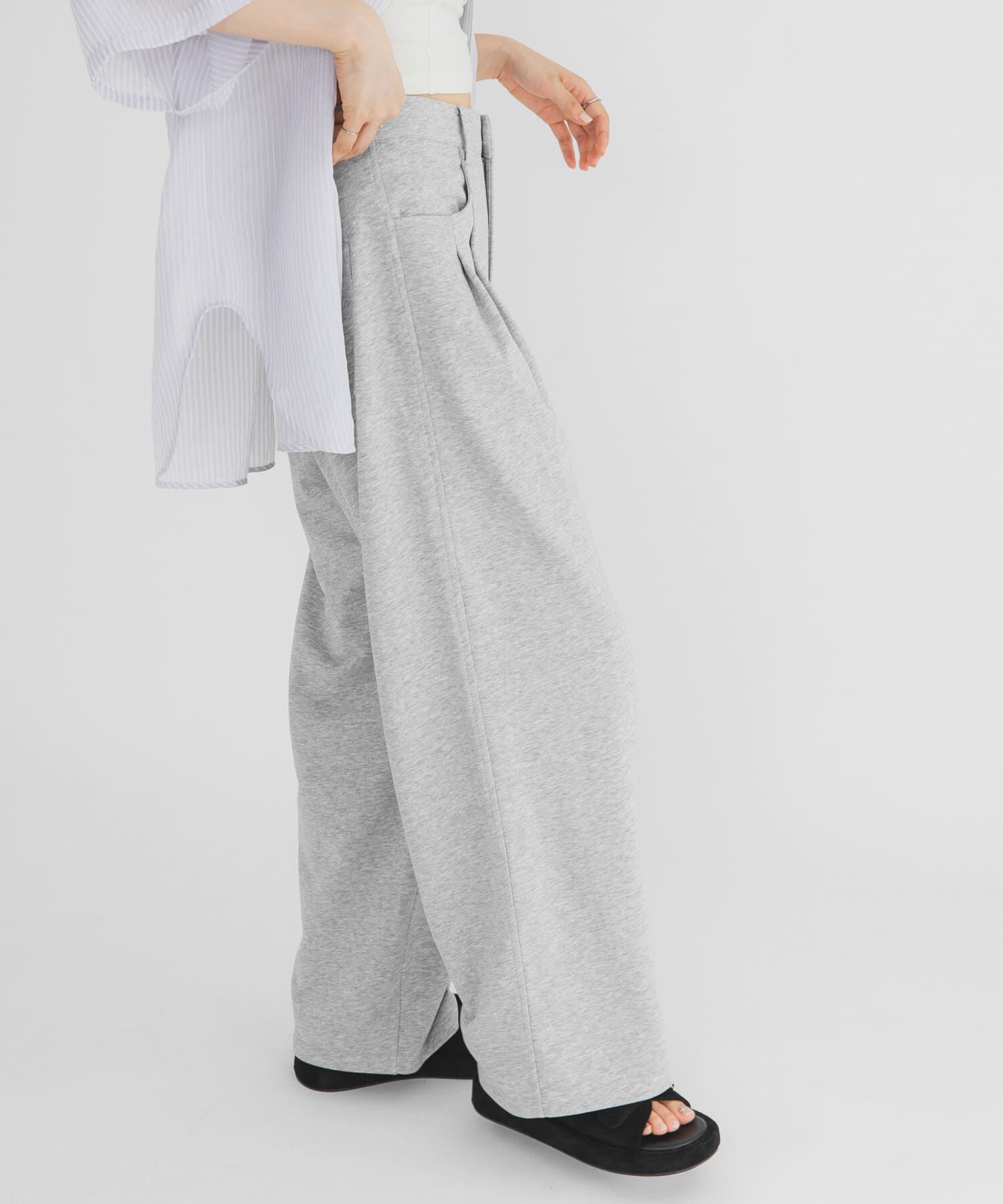  「ダブルタックスウェットパンツ」|その他|グレー系その他