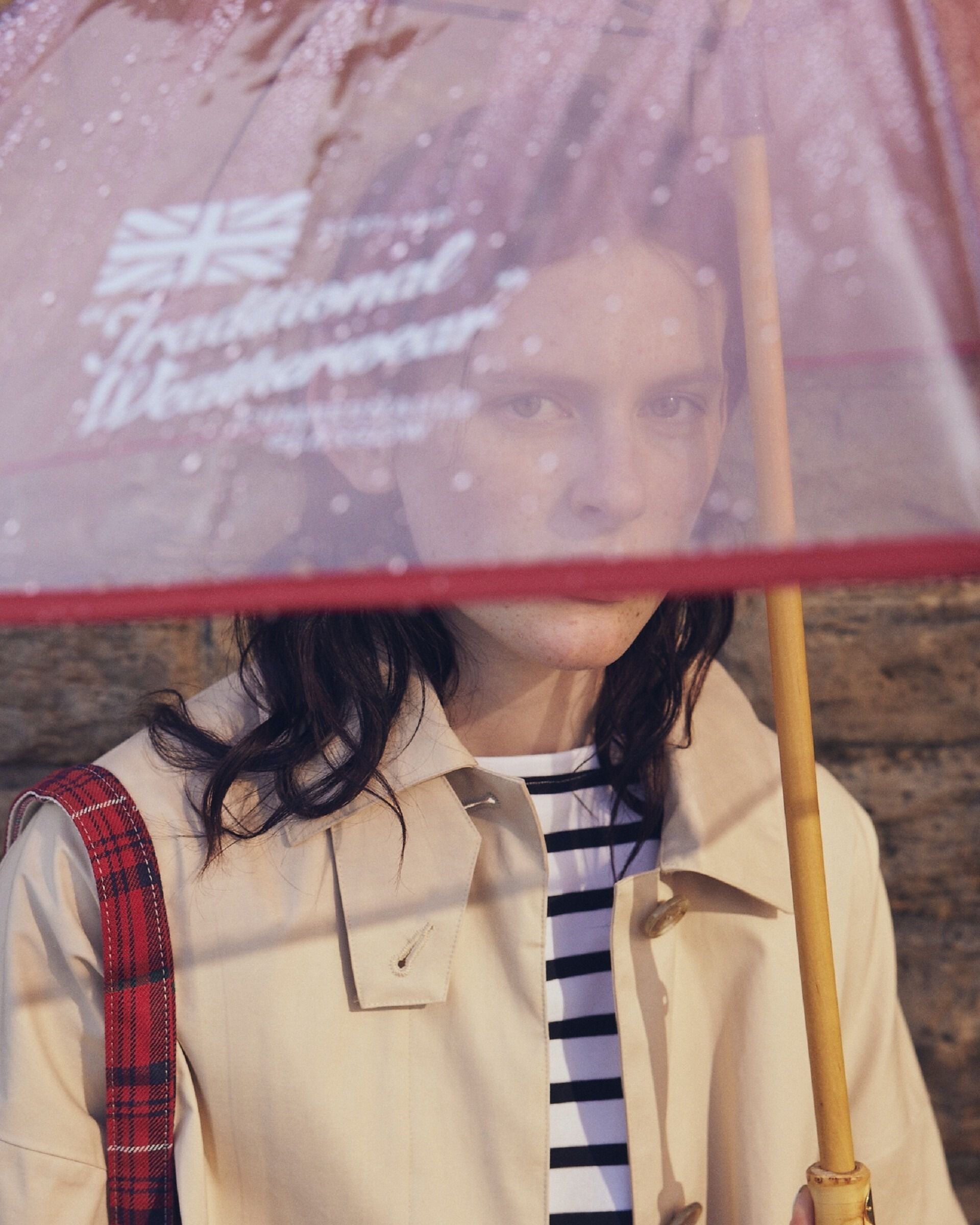 Traditional Weatherwear「CLEAR UMBRELLA BAMBOO LITE」|傘|