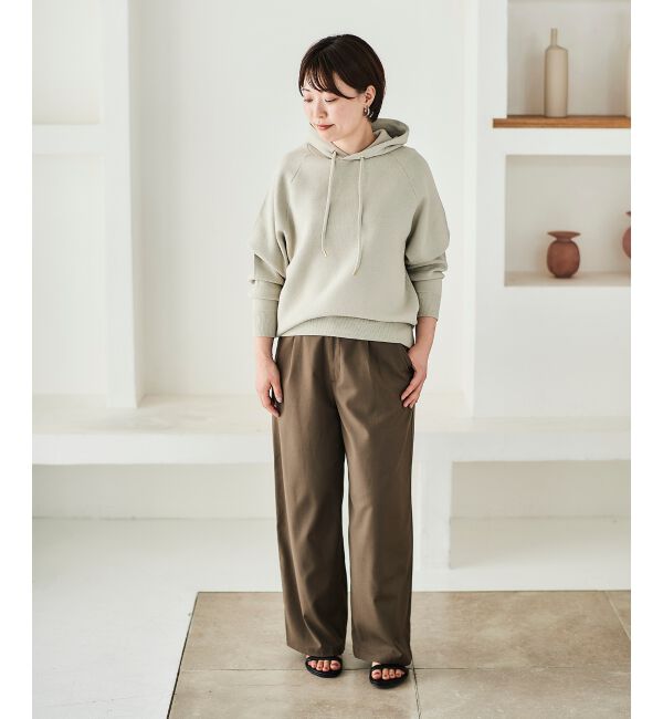 le.coeur blanc「サイドベルトタックワイドパンツ」|その他|