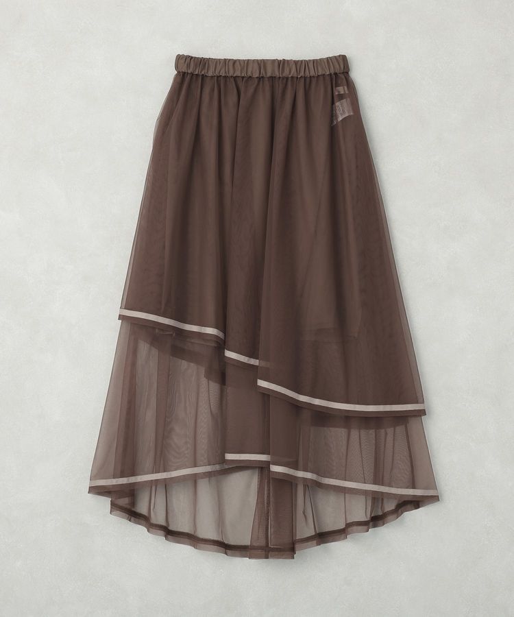 earth music&ecology「シアーアシメスカート」|スカート|Brown