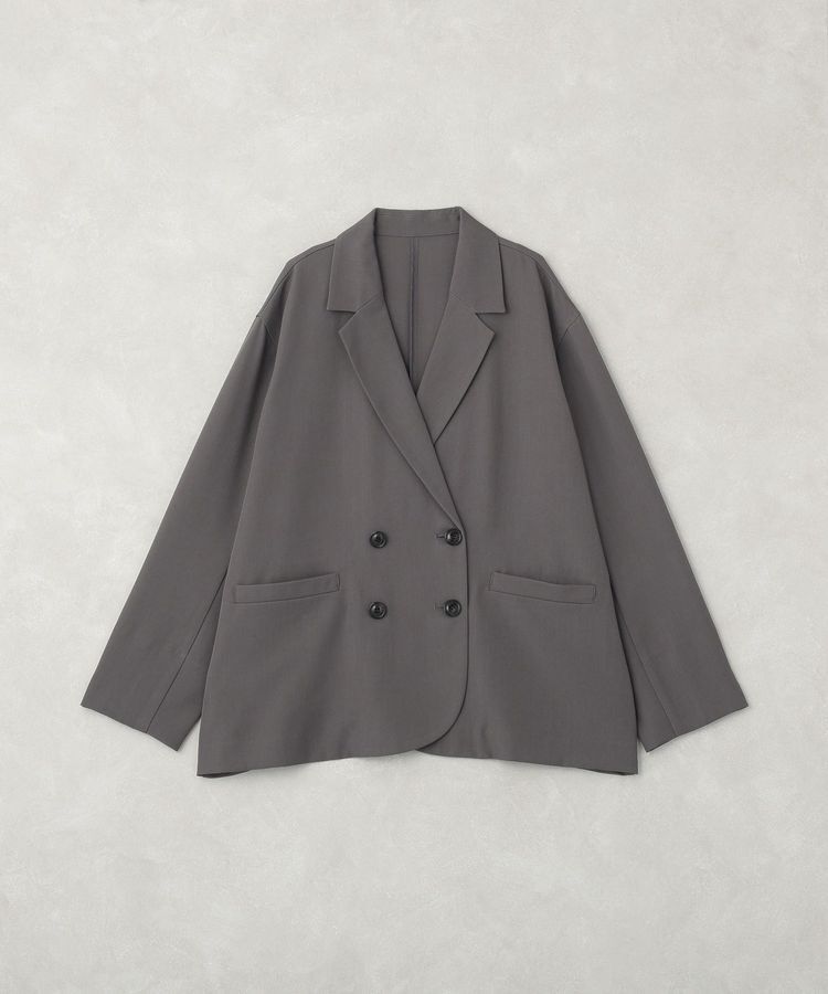 earth music&ecology「【セットアップ対応】ダブルテーラードジャケット」|テーラードジャケット|Charcoal Gray