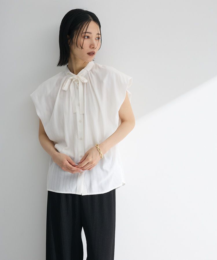 Green Parks「・ELENCARE DUE ボウタイフレンチブラウス」|シャツ・ブラウス|