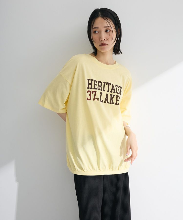 Green Parks「カレッジロゴ刺繍5分袖チュニック」|チュニック|