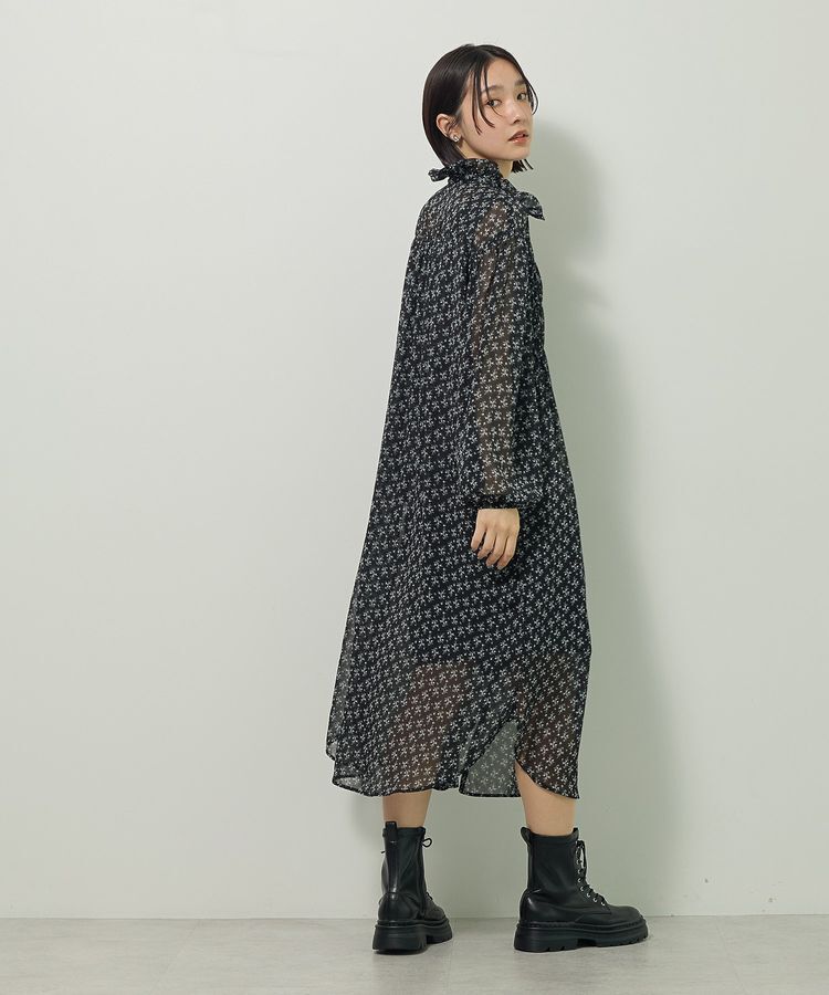 Green Parks「花柄シフォン楊柳ワンピース」|ワンピース|