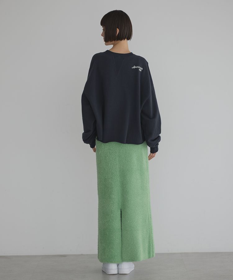 GARAGE OF GOOD CLOTHING「フェザーヤーンロングスカート」|タイト|