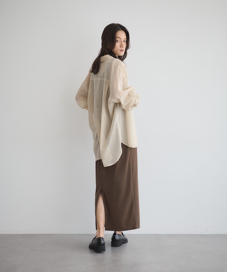 GARAGE OF GOOD CLOTHING「ベロアIラインロングスカート」|タイト|