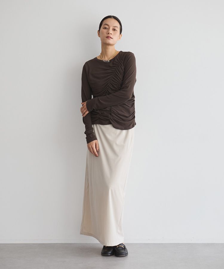 GARAGE OF GOOD CLOTHING「ベロアIラインロングスカート」|タイト|