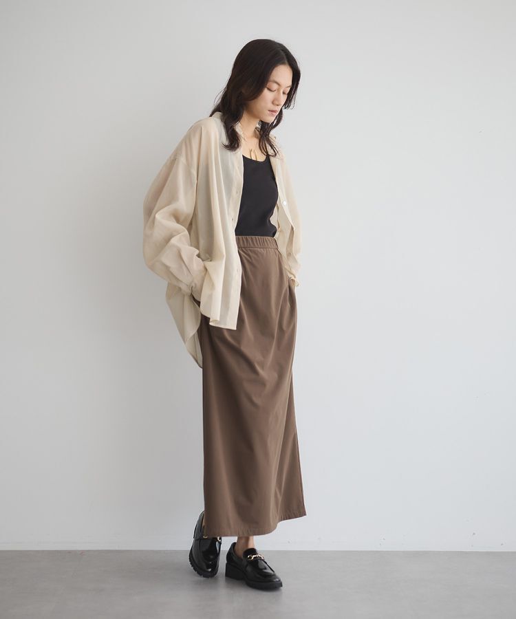 GARAGE OF GOOD CLOTHING「ベロアIラインロングスカート」|タイト|
