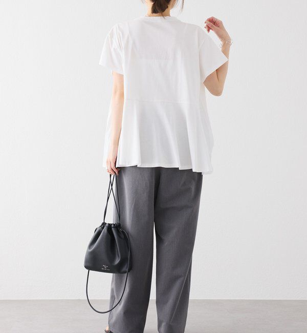 「《リバイバル》【WEB限定/Du noir】フロントプリーツTシャツ」|プルオーバー|