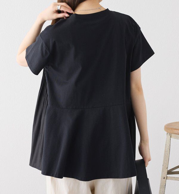  「《リバイバル》【WEB限定/Du noir】フロントプリーツTシャツ」|プルオーバー|